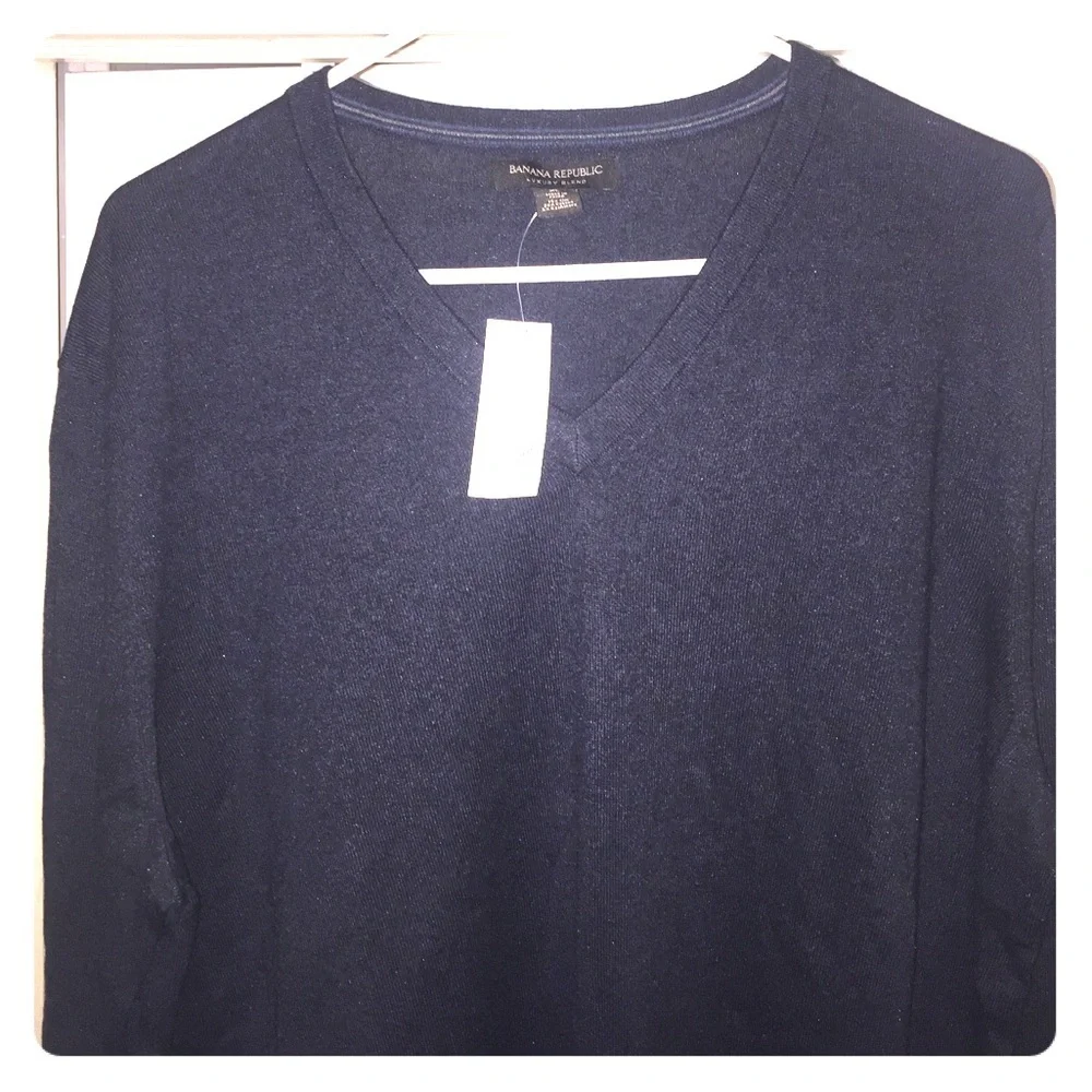 Banana republic NWT Men's Silk Cotton Cashmere Vee - Picture 2 of 5